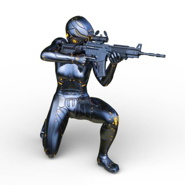 cyber kadının 3D cg işleme