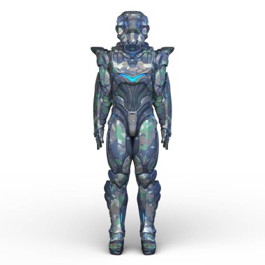 Siber adam 3D cg render