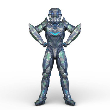 Siber adam 3D cg render