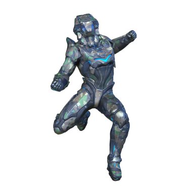 Siber adam 3D cg render