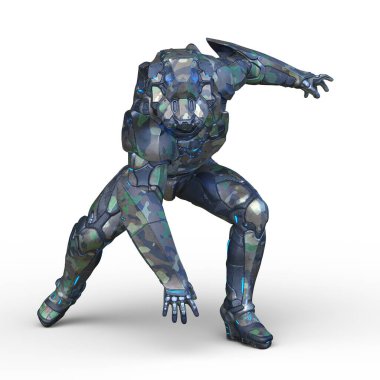 Siber adam 3D cg render