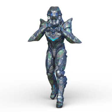 Siber adam 3D cg render