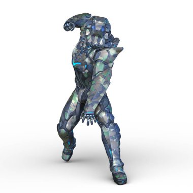 Siber adam 3D cg render