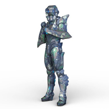 Siber adam 3D cg render