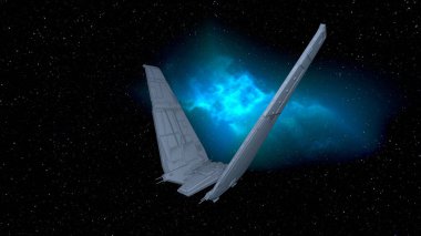 uzay gemisi 3D cg render. Bu görüntü bir şekilde döşenmiş tarafından Nasa unsurları.