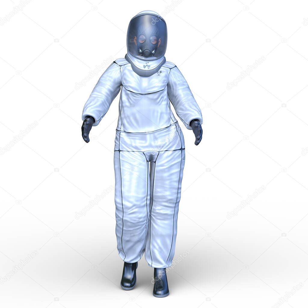3D CG rendering of astronaut