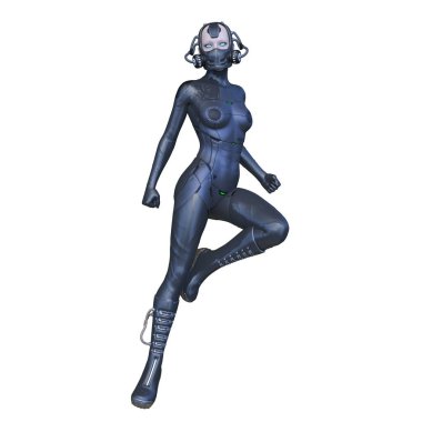 cyber kadının 3D cg işleme