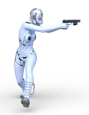 cyber kadının 3D cg işleme