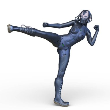 cyber kadının 3D cg işleme