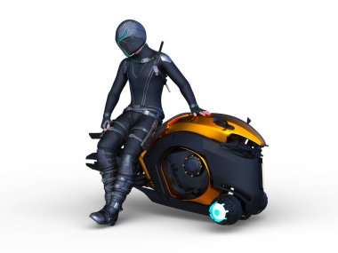 Hız bisikletinin 3d CG görüntülemesi