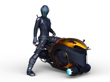 Hız bisikletinin 3d CG görüntülemesi