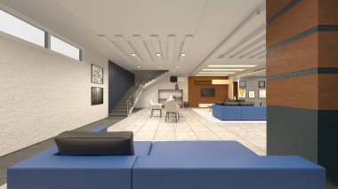 Evin 3d CG görüntülemesi