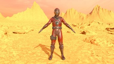 astronot 3D cg render