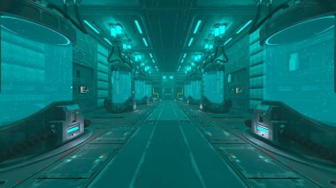 Laboratuvarın 3d CG görüntülemesi