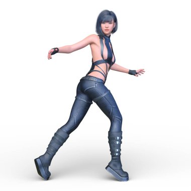 Süper kadın 3d cg render