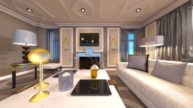 Evin 3d CG görüntülemesi