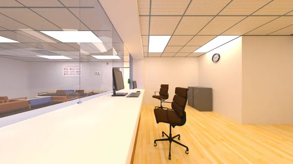 Rendering Waiting Room — Stock Photo, Image