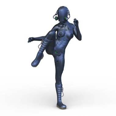 Siber kadının 3 boyutlu canlandırması