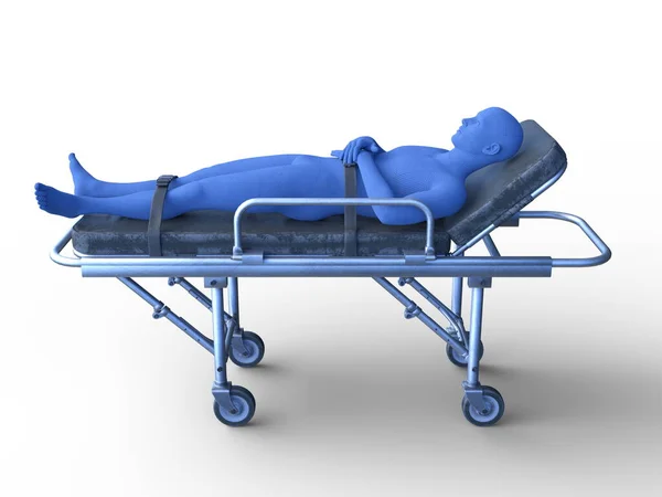 医療ベッドの3D Cgレンダリング — ストック写真