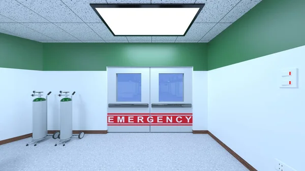 医療空間の3Dレンダリング — ストック写真