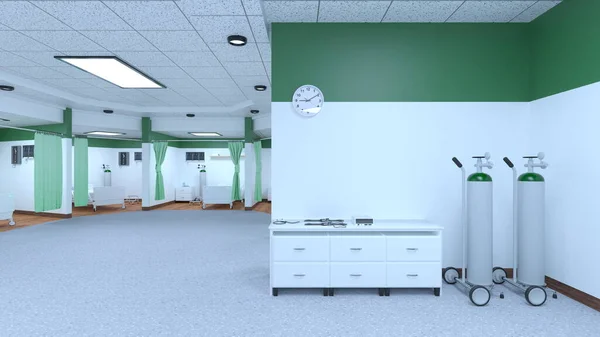 医療空間の3Dレンダリング — ストック写真