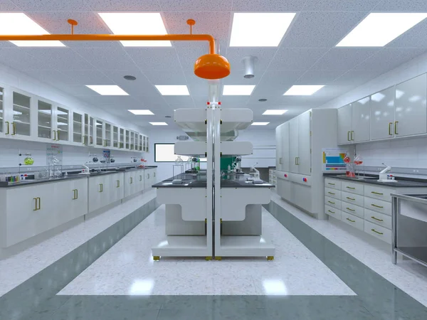 Rendering Science Room — Stock Photo, Image