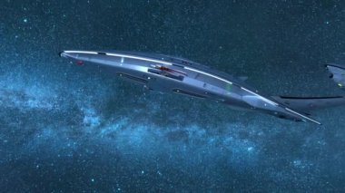 Uzay gemisinin 3 boyutlu görüntüsü. Bu görüntünün elementleri NASA tarafından döşenmiştir.