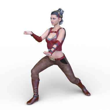 Etkin kızın 3B canlandırması