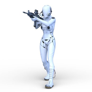 Siber kadının 3 boyutlu canlandırması