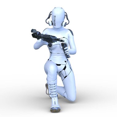 Siber kadının 3 boyutlu canlandırması