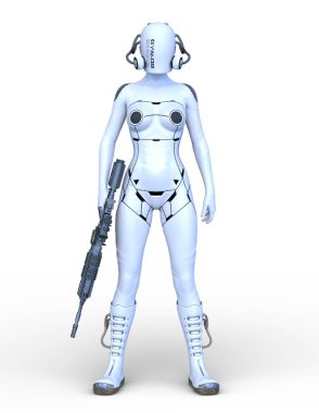 Siber kadının 3 boyutlu canlandırması