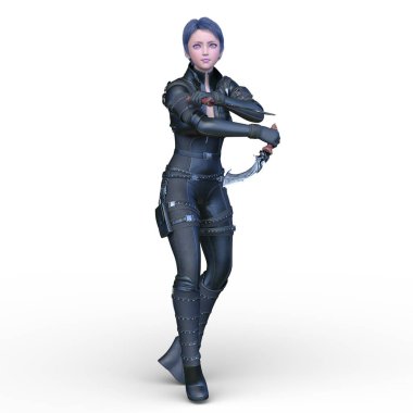 Havalı kadının 3B canlandırması