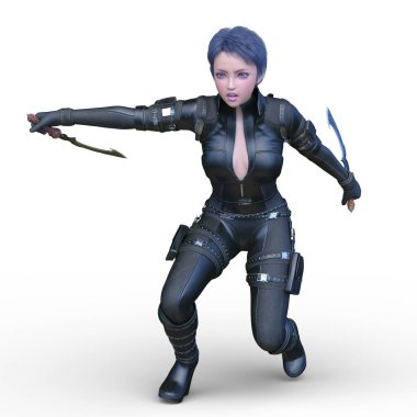 Havalı kadının 3B canlandırması