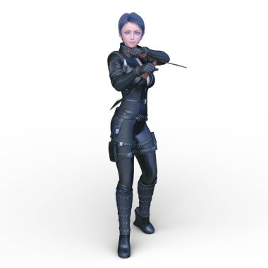 Havalı kadının 3B canlandırması