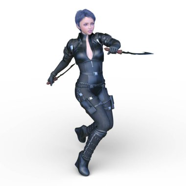 Havalı kadının 3B canlandırması