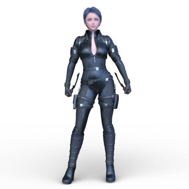 Havalı kadının 3B canlandırması