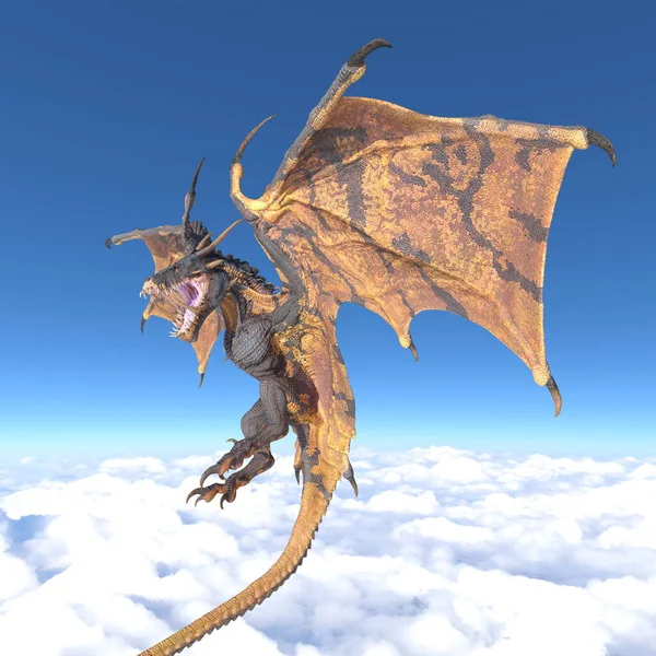 3D rendering of Flying Dragon