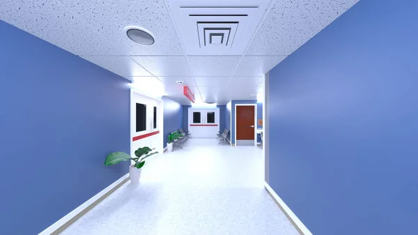 Rendering Hospital — Stock Photo, Image