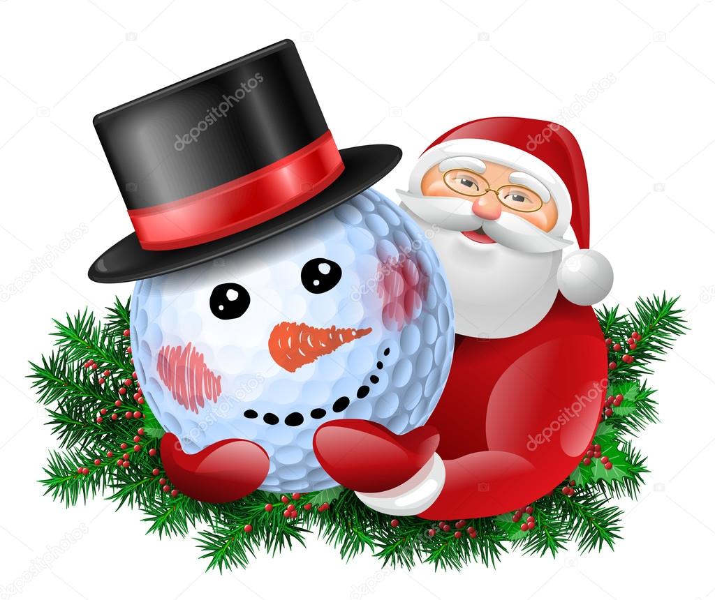 Santa Claus and snowman