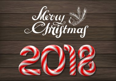 Şeker kamışı ile tatil renkli tebrik kartı