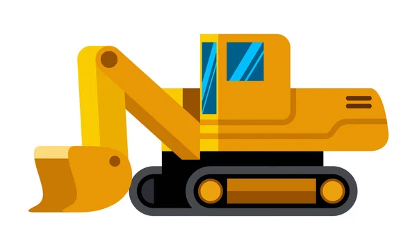 Front shovel excavator minimalistic icon — Stock Vector