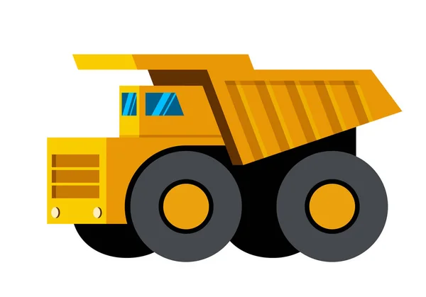 Mining dump truck minimalistic icon — Stock Vector