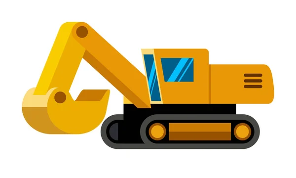 Tracked excavator minimalistic icon — Stock Vector