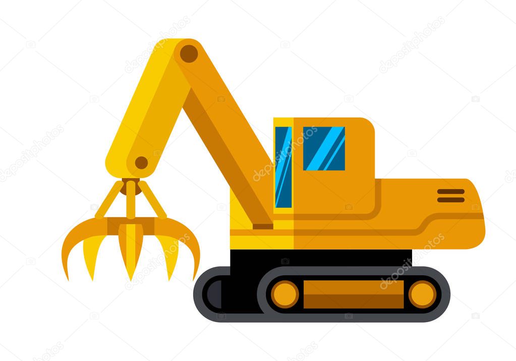 Tracked material handler minimalistic icon