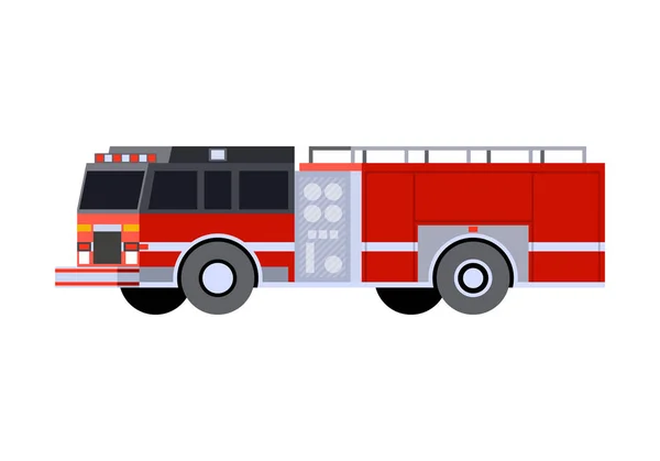 Φωτιά φορτηγό όχημα έκτακτης ανάγκης εικονίδιο — Διανυσματικό Αρχείο
