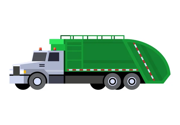Çöp kamyonu araç simgesini — Stok Vektör