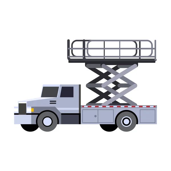 Utility scissor lift truck icon — Stock Vector