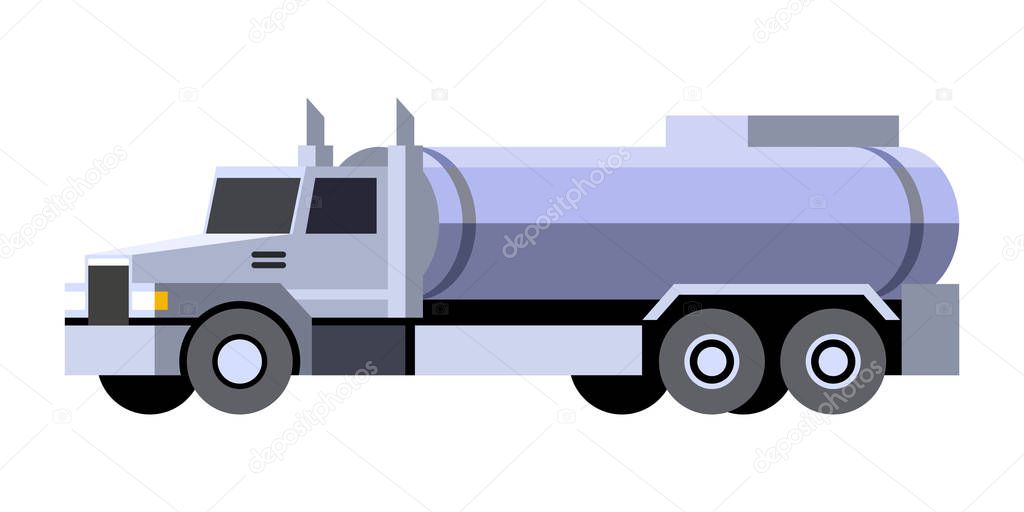 Fuel tank truck vehicle icon