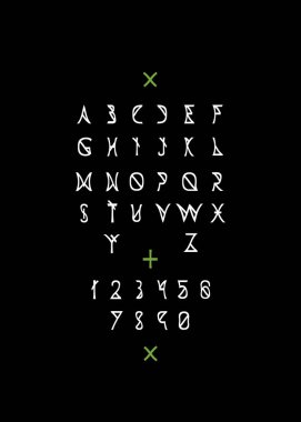  Latin alfabesi numaraları ile.