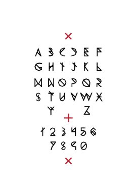  Latin alfabesi numaraları ile.